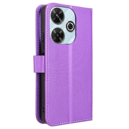 For Xiaomi Redmi 13 4G / Note 13R 5G / Poco M6 4G Case Diamond Texture Leather Phone Cover