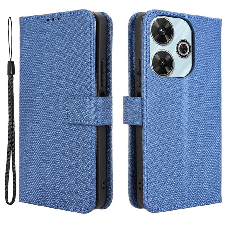 For Xiaomi Redmi 13 4G / Note 13R 5G / Poco M6 4G Case Diamond Texture Leather Phone Cover