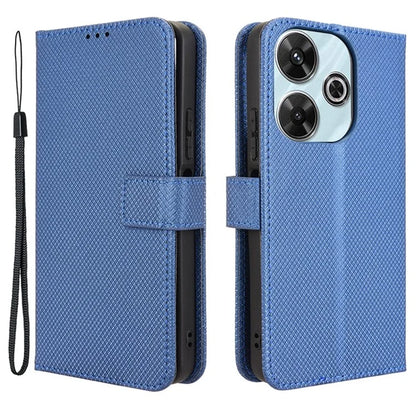 For Xiaomi Redmi 13 4G / Note 13R 5G / Poco M6 4G Case Diamond Texture Leather Phone Cover