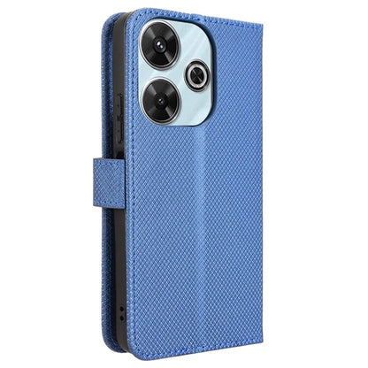 For Xiaomi Redmi 13 4G / Note 13R 5G / Poco M6 4G Case Diamond Texture Leather Phone Cover