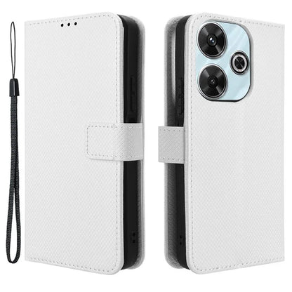 For Xiaomi Redmi 13 4G / Note 13R 5G / Poco M6 4G Case Diamond Texture Leather Phone Cover