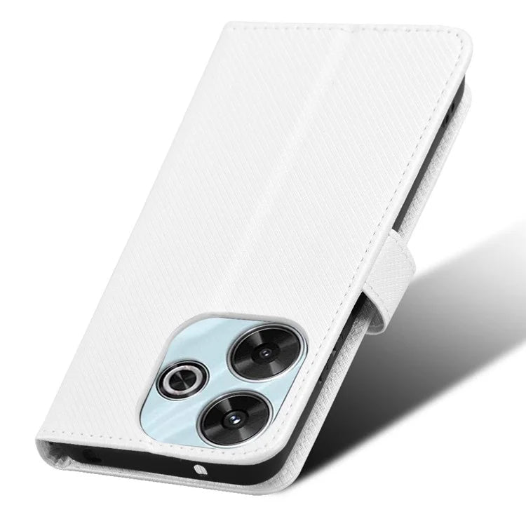 For Xiaomi Redmi 13 4G / Note 13R 5G / Poco M6 4G Case Diamond Texture Leather Phone Cover