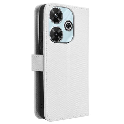 For Xiaomi Redmi 13 4G / Note 13R 5G / Poco M6 4G Case Diamond Texture Leather Phone Cover
