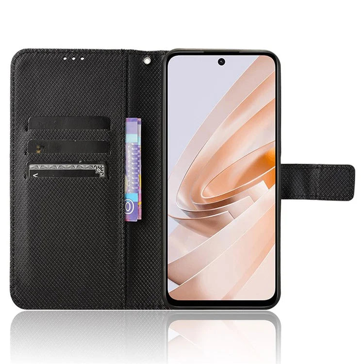 For Xiaomi Redmi 13 4G / Note 13R 5G / Poco M6 4G Case Diamond Texture Leather Phone Cover