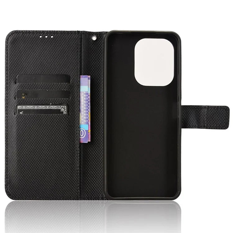 For Xiaomi Redmi 13 4G / Note 13R 5G / Poco M6 4G Case Diamond Texture Leather Phone Cover