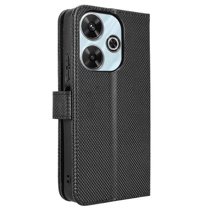 For Xiaomi Redmi 13 4G / Note 13R 5G / Poco M6 4G Case Diamond Texture Leather Phone Cover