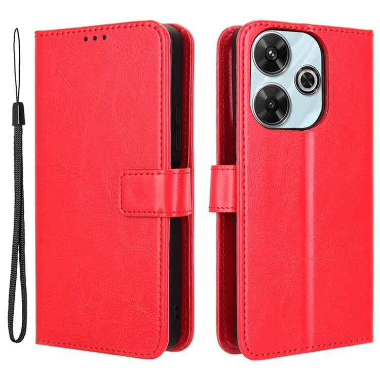 For Xiaomi Redmi Note 13R 5G / Redmi 13 4G / Poco M6 4G Case PU Leather Mobile Phone Cover