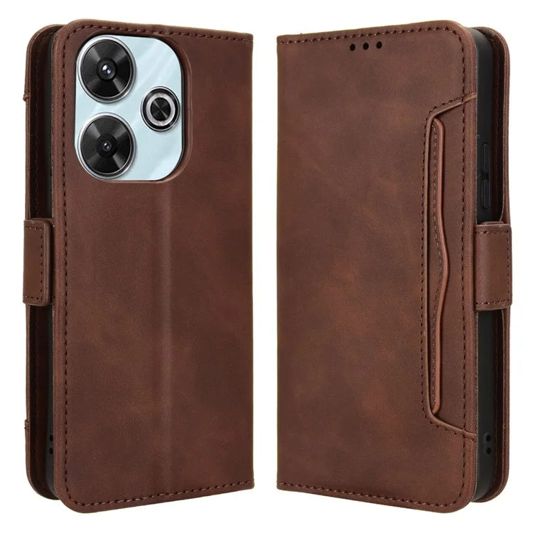 For Xiaomi Redmi Note 13R 5G / Redmi 13 4G / Poco M6 4G Leather Phone Case with Multiple Card Slots