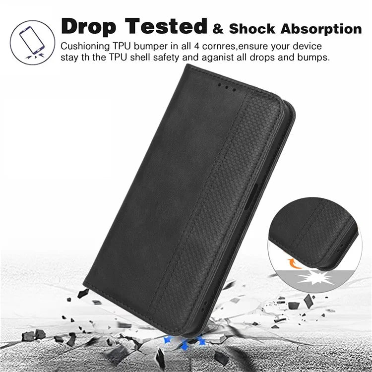 For Xiaomi Redmi Note 13R 5G / Redmi 13 4G / Poco M6 4G Case Retro PU Leather Wallet Phone Cover