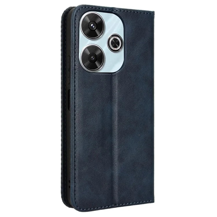 For Xiaomi Redmi Note 13R 5G / Redmi 13 4G / Poco M6 4G Case Retro PU Leather Wallet Phone Cover