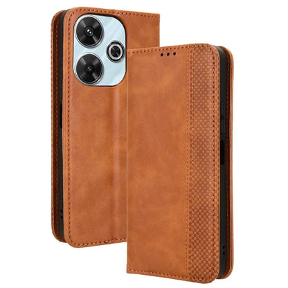 For Xiaomi Redmi Note 13R 5G / Redmi 13 4G / Poco M6 4G Case Retro PU Leather Wallet Phone Cover