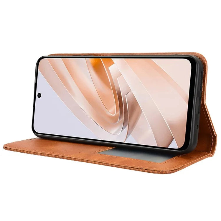 For Xiaomi Redmi Note 13R 5G / Redmi 13 4G / Poco M6 4G Case Retro PU Leather Wallet Phone Cover