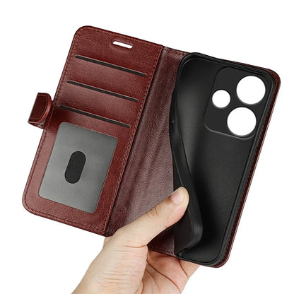 For Xiaomi Redmi Turbo 3 5G / Poco F6 5G Case Crazy Horse Texture Leather Phone Cover