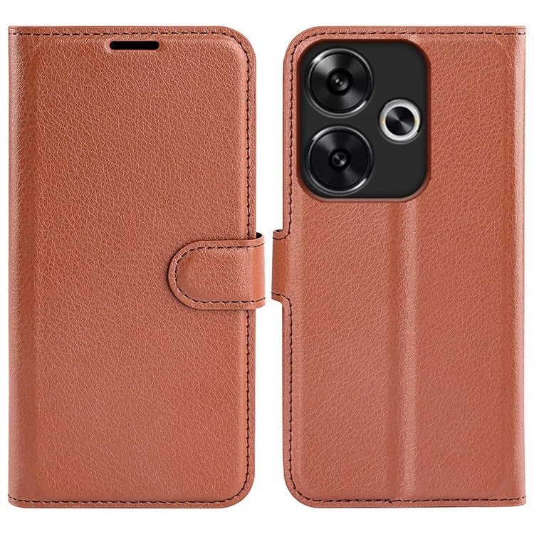 For Xiaomi Redmi Turbo 3 5G / Poco F6 5G Case Wallet Litchi Texture Leather Phone Cover