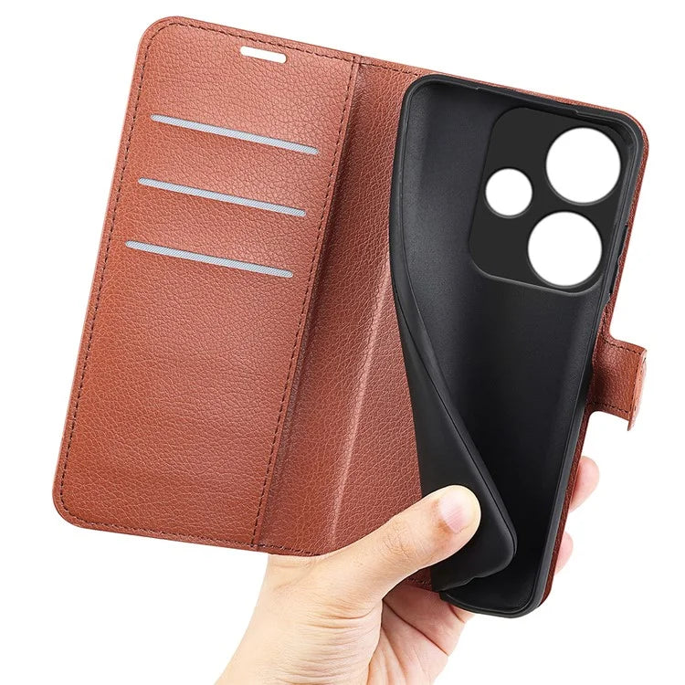 For Xiaomi Redmi Turbo 3 5G / Poco F6 5G Case Wallet Litchi Texture Leather Phone Cover