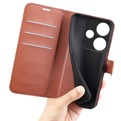 For Xiaomi Redmi Turbo 3 5G / Poco F6 5G Case Wallet Litchi Texture Leather Phone Cover