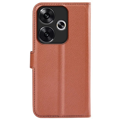 For Xiaomi Redmi Turbo 3 5G / Poco F6 5G Case Wallet Litchi Texture Leather Phone Cover