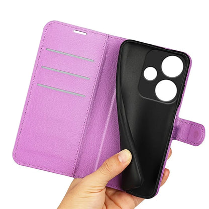 For Xiaomi Redmi Turbo 3 5G / Poco F6 5G Case Wallet Litchi Texture Leather Phone Cover