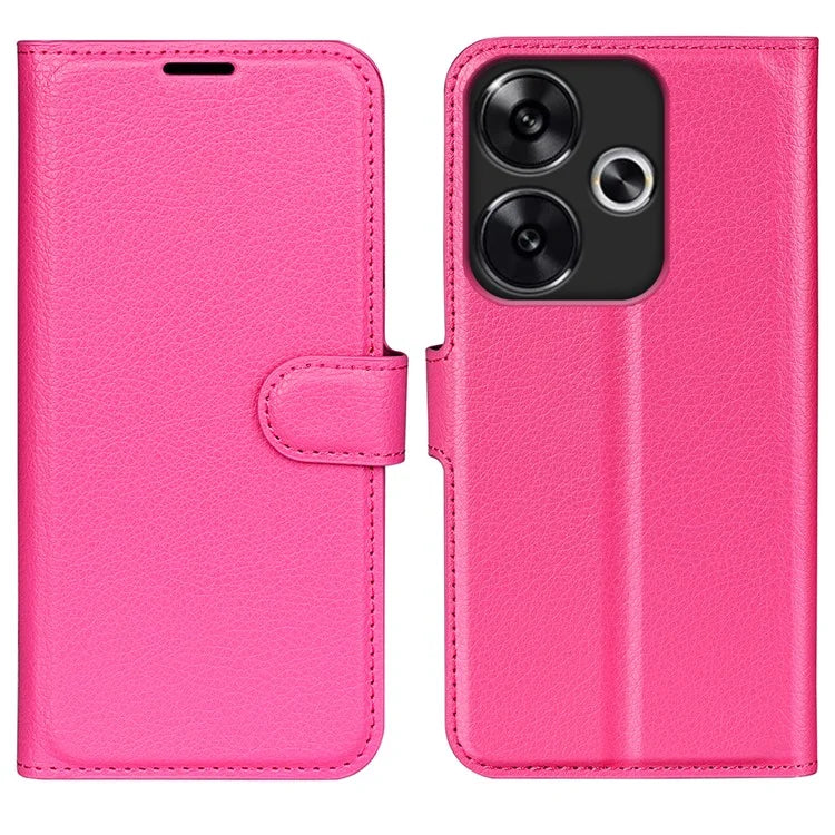For Xiaomi Redmi Turbo 3 5G / Poco F6 5G Case Wallet Litchi Texture Leather Phone Cover