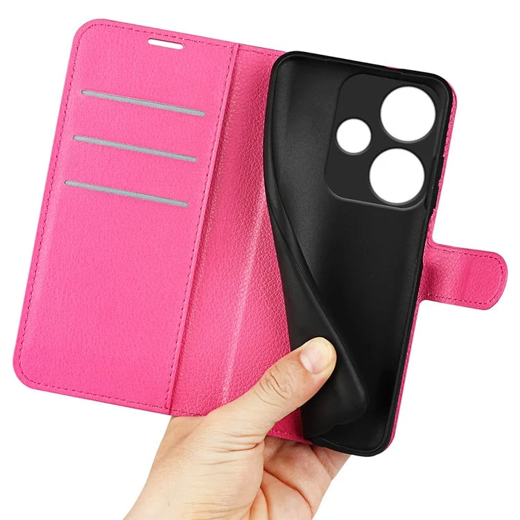 For Xiaomi Redmi Turbo 3 5G / Poco F6 5G Case Wallet Litchi Texture Leather Phone Cover