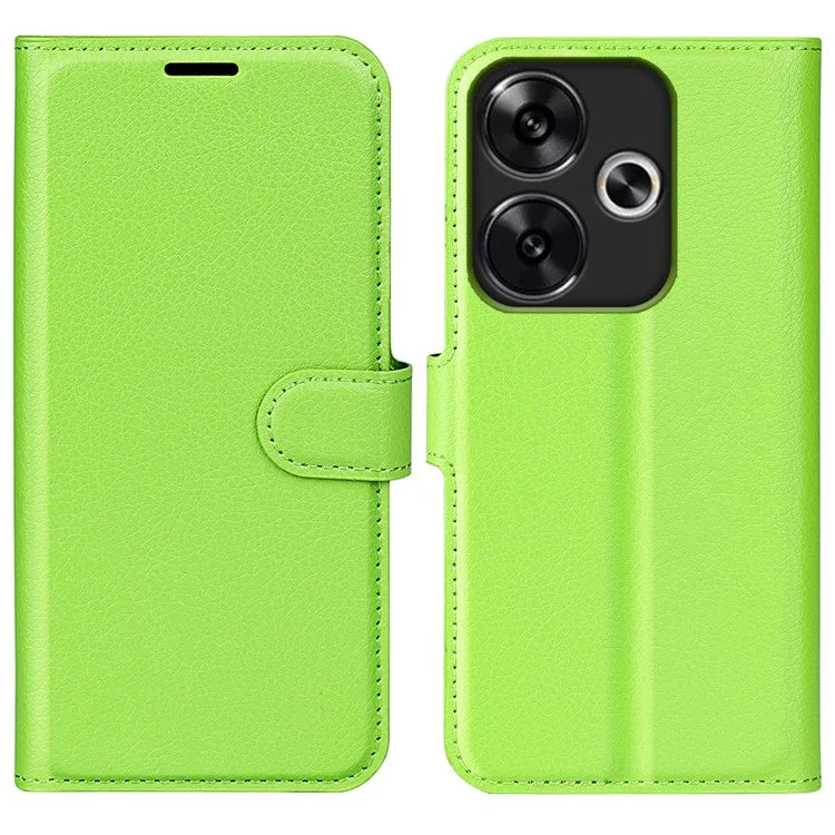 For Xiaomi Redmi Turbo 3 5G / Poco F6 5G Case Wallet Litchi Texture Leather Phone Cover