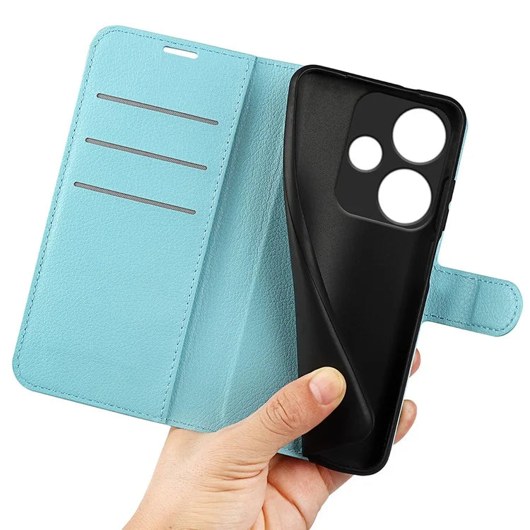 For Xiaomi Redmi Turbo 3 5G / Poco F6 5G Case Wallet Litchi Texture Leather Phone Cover