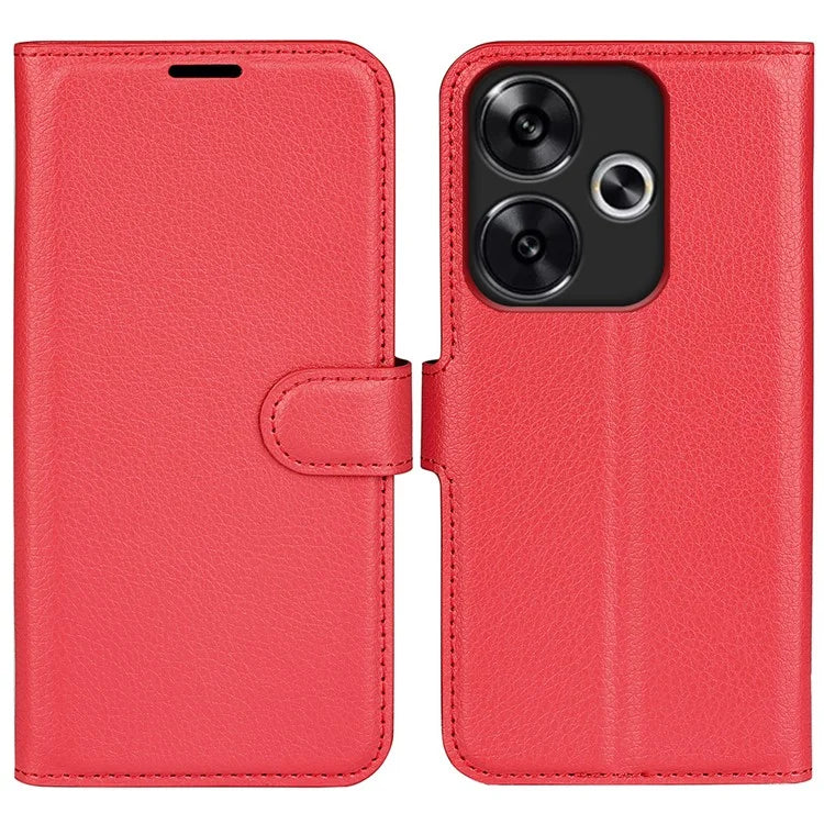 For Xiaomi Redmi Turbo 3 5G / Poco F6 5G Case Wallet Litchi Texture Leather Phone Cover