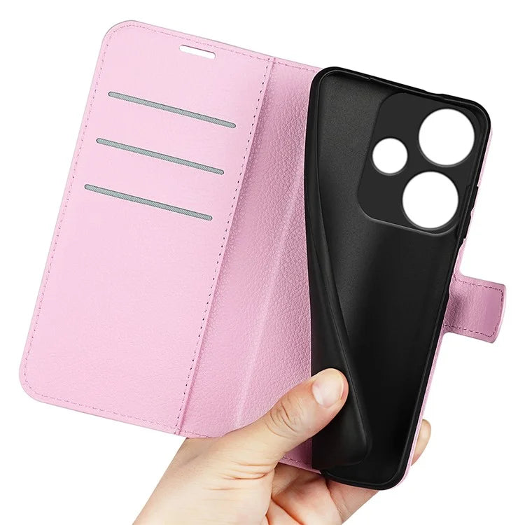 For Xiaomi Redmi Turbo 3 5G / Poco F6 5G Case Wallet Litchi Texture Leather Phone Cover