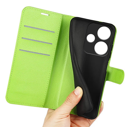 For Xiaomi Redmi Turbo 3 5G / Poco F6 5G Case Wallet Litchi Texture Leather Phone Cover