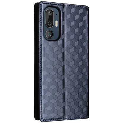 For HTC U24 Pro 5G Case Leather Wallet Stand Phone Cover Rhombus Pattern