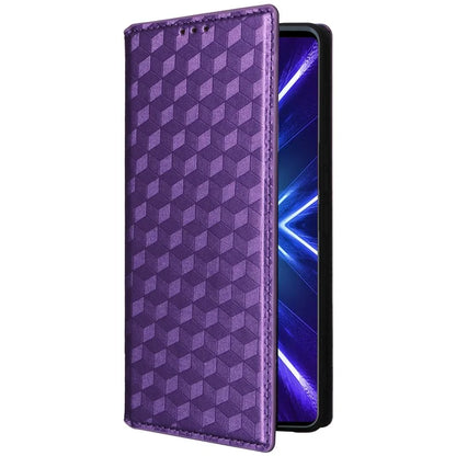 For HTC U24 Pro 5G Case Leather Wallet Stand Phone Cover Rhombus Pattern