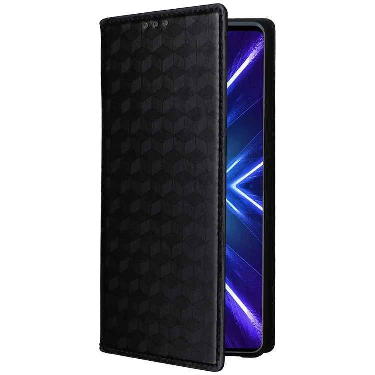 For HTC U24 Pro 5G Case Leather Wallet Stand Phone Cover Rhombus Pattern