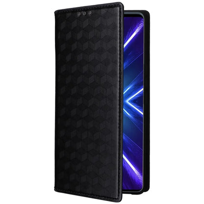 For HTC U24 Pro 5G Case Leather Wallet Stand Phone Cover Rhombus Pattern