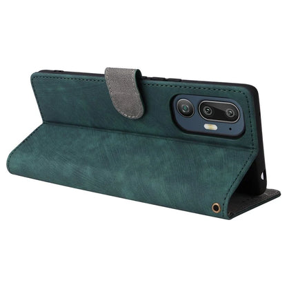 For HTC U24 Pro 5G Case RFID Blocking Wallet Leather Phone Cover with Strap