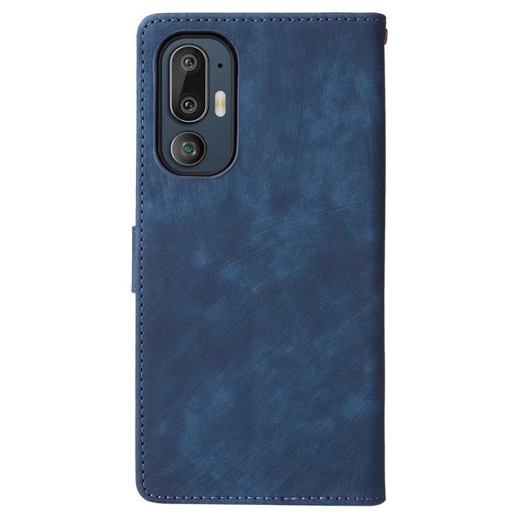 For HTC U24 Pro 5G Case RFID Blocking Wallet Leather Phone Cover with Strap
