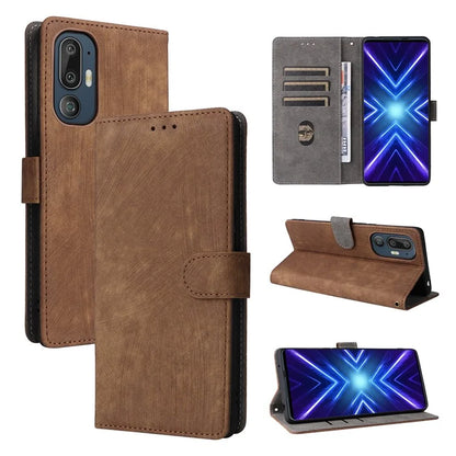 For HTC U24 Pro 5G Case RFID Blocking Wallet Leather Phone Cover with Strap