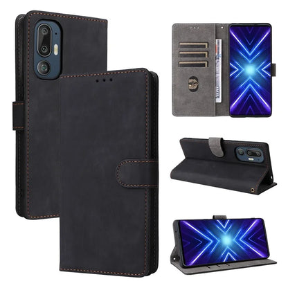 For HTC U24 Pro 5G Case RFID Blocking Wallet Leather Phone Cover with Strap