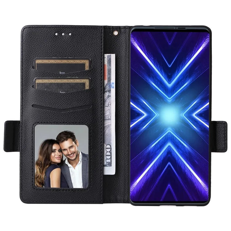 For HTC U24 Pro 5G Case Litchi Texture Leather Phone Cover with Strap