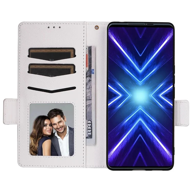 For HTC U24 Pro 5G Case Litchi Texture Leather Phone Cover with Strap