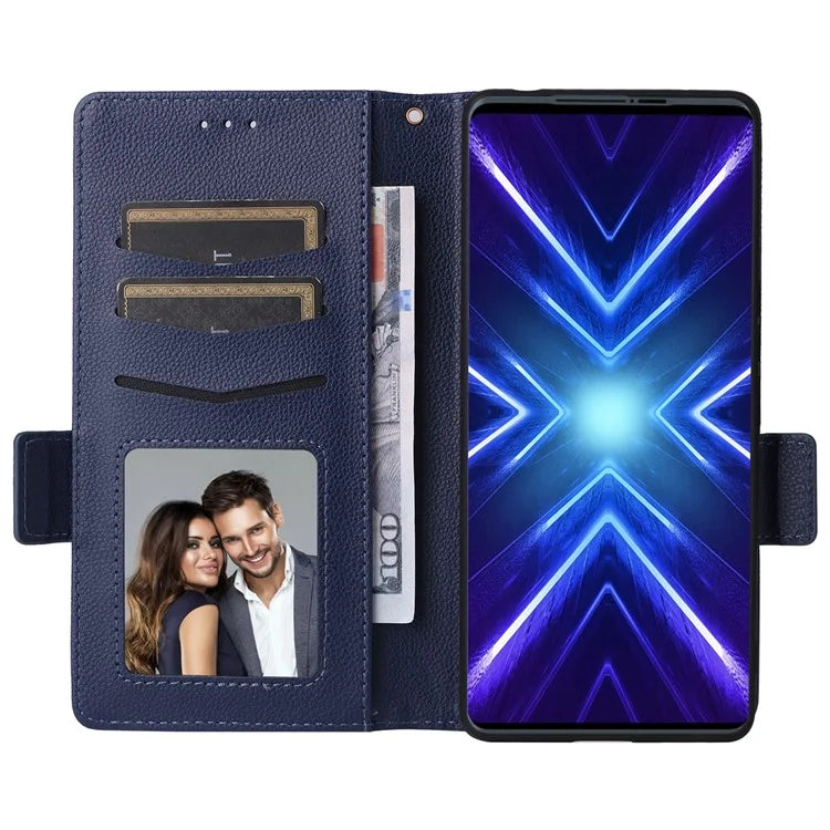 For HTC U24 Pro 5G Case Litchi Texture Leather Phone Cover with Strap