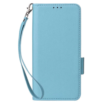 For HTC U24 Pro 5G Case Litchi Texture Leather Phone Cover with Strap