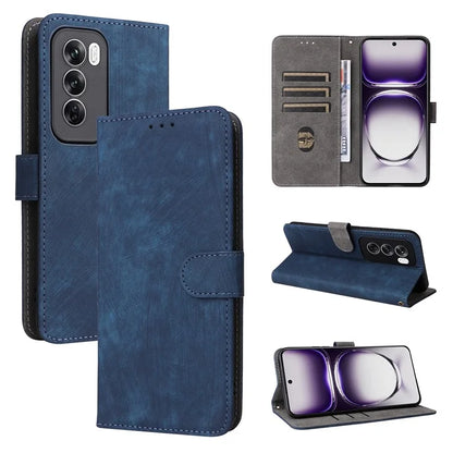 For Oppo Reno12 5G (Global) Case with Hand Strap RFID Blocking Leather Phone Cover