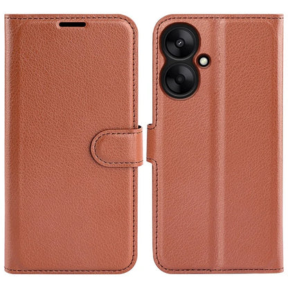 For Xiaomi Redmi 13C 5G / Redmi 13R 5G Case Leather Phone Cover Litchi Texture