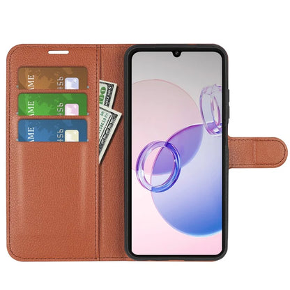 For Xiaomi Redmi 13C 5G / Redmi 13R 5G Case Leather Phone Cover Litchi Texture