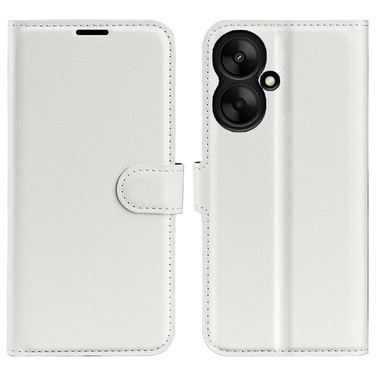 For Xiaomi Redmi 13C 5G / Redmi 13R 5G Case Leather Phone Cover Litchi Texture