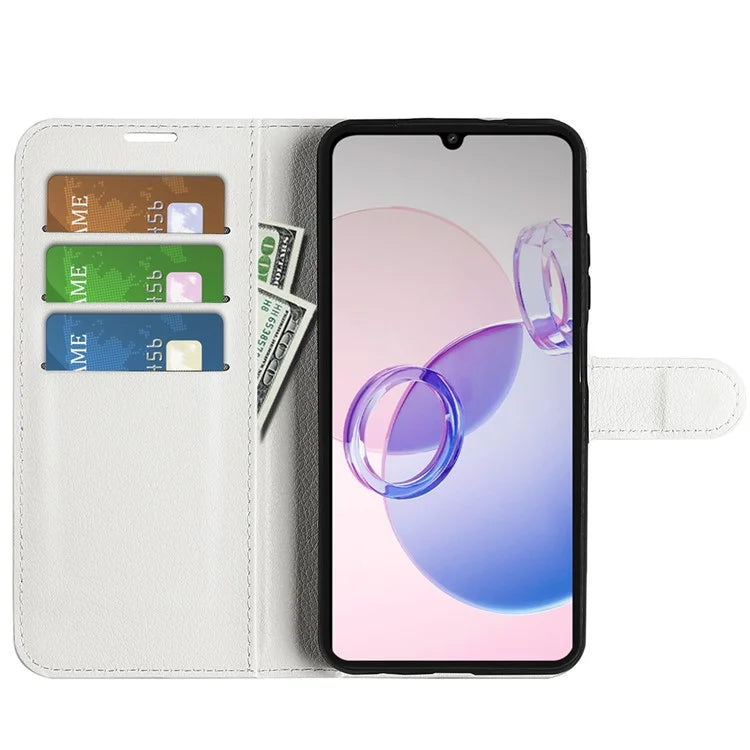 For Xiaomi Redmi 13C 5G / Redmi 13R 5G Case Leather Phone Cover Litchi Texture