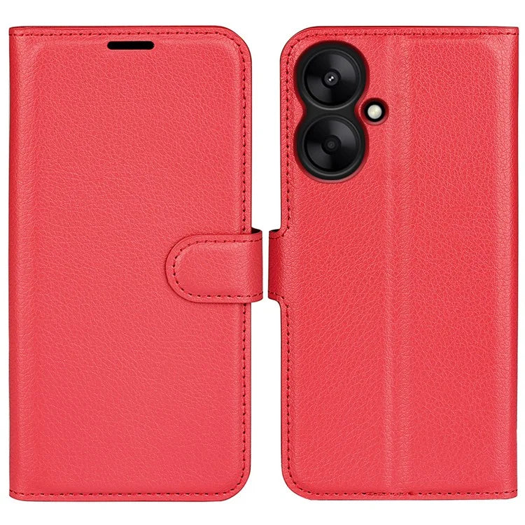 For Xiaomi Redmi 13C 5G / Redmi 13R 5G Case Leather Phone Cover Litchi Texture