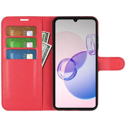 For Xiaomi Redmi 13C 5G / Redmi 13R 5G Case Leather Phone Cover Litchi Texture