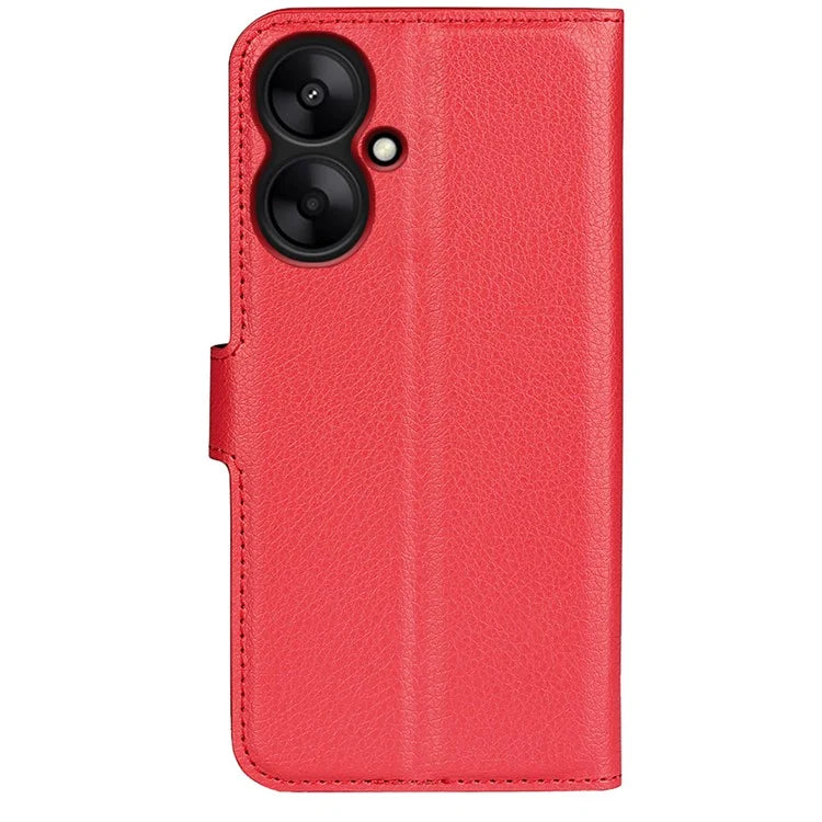 For Xiaomi Redmi 13C 5G / Redmi 13R 5G Case Leather Phone Cover Litchi Texture