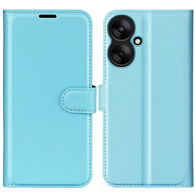 For Xiaomi Redmi 13C 5G / Redmi 13R 5G Case Leather Phone Cover Litchi Texture